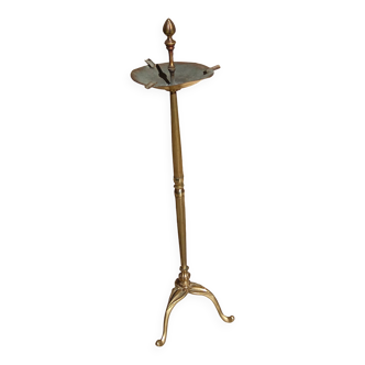 Brass ashtray on stand