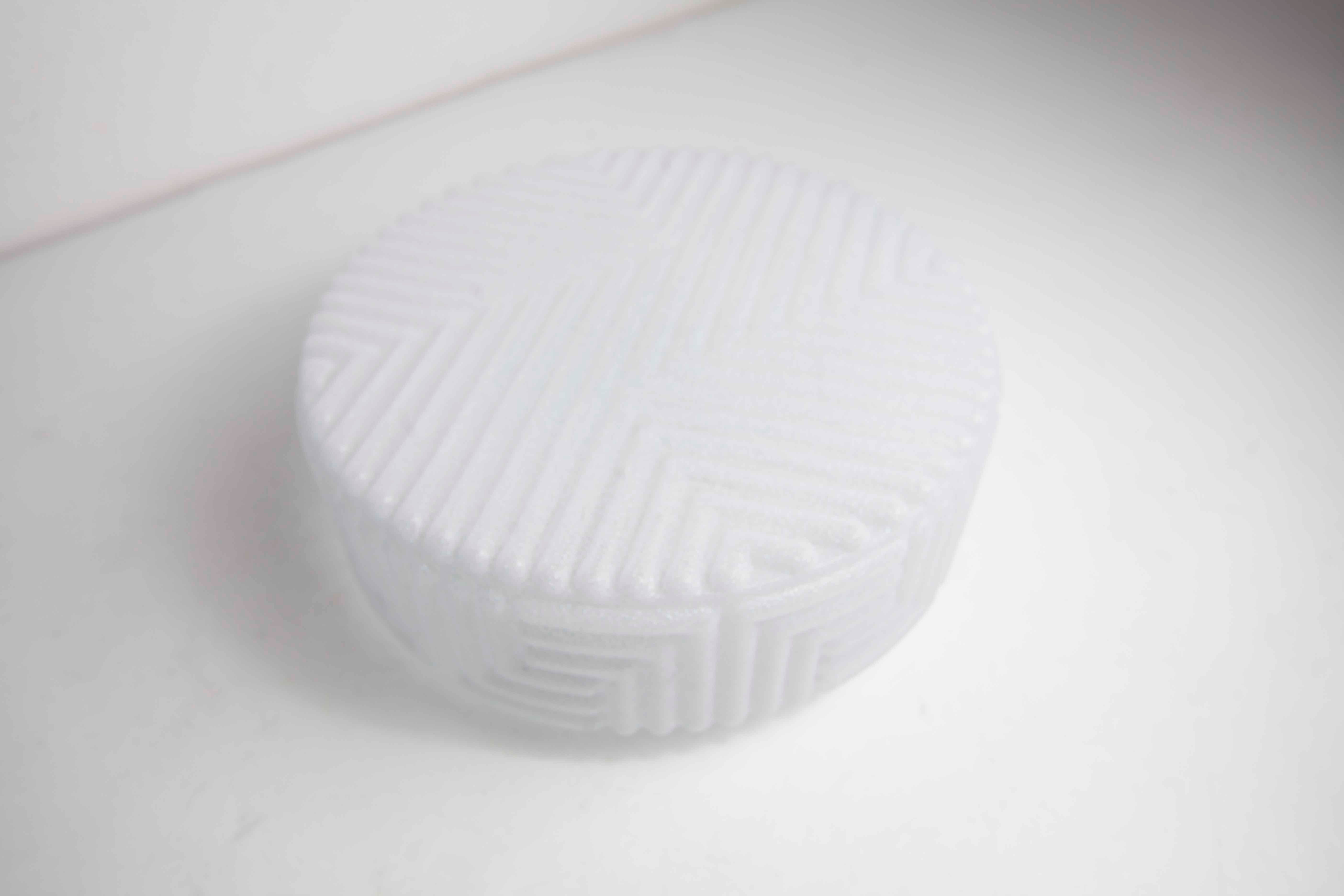 Atypical 1970 round glass ceiling