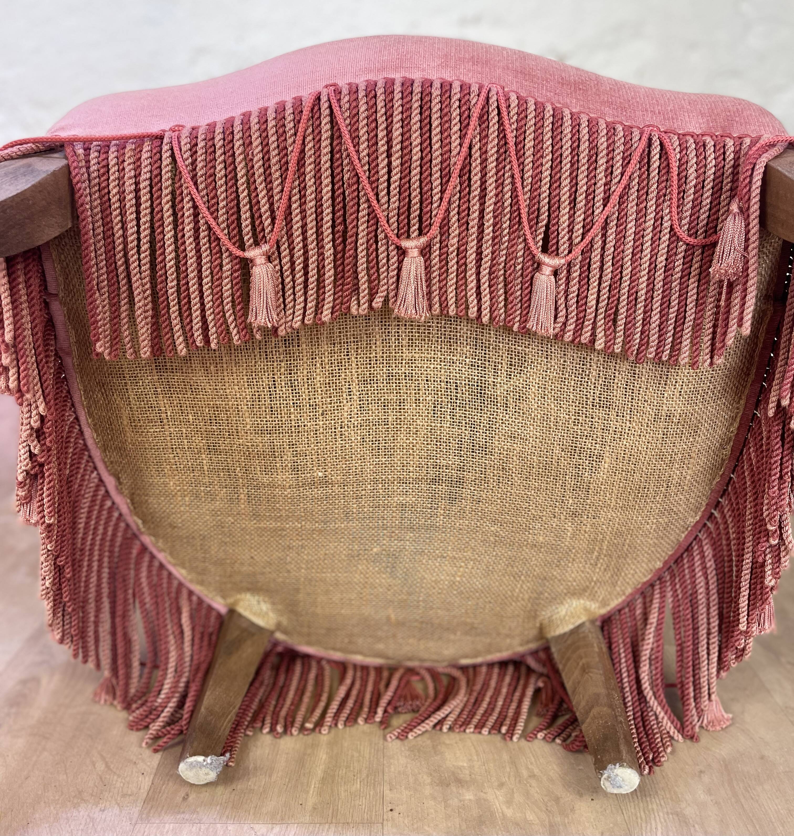 Vintage pink toad armchair