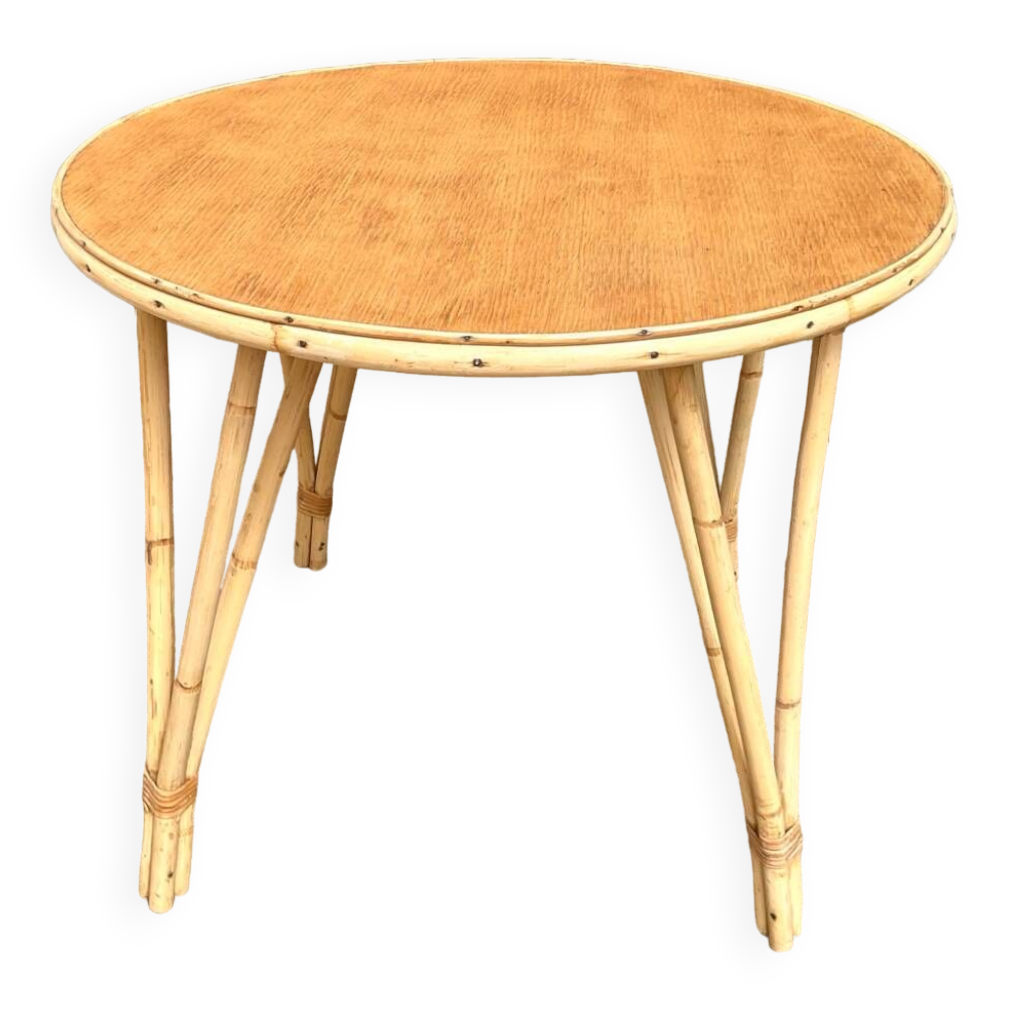 Vintage rattan table