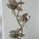 Floor lamp with flower bed - Hollywood Regency, brass and glass, 1970s.
