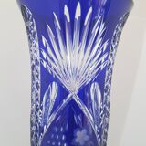 Vase bleu cristallery of lorraine - large model