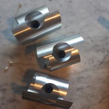 Brushed aluminum wall lamps in the 70