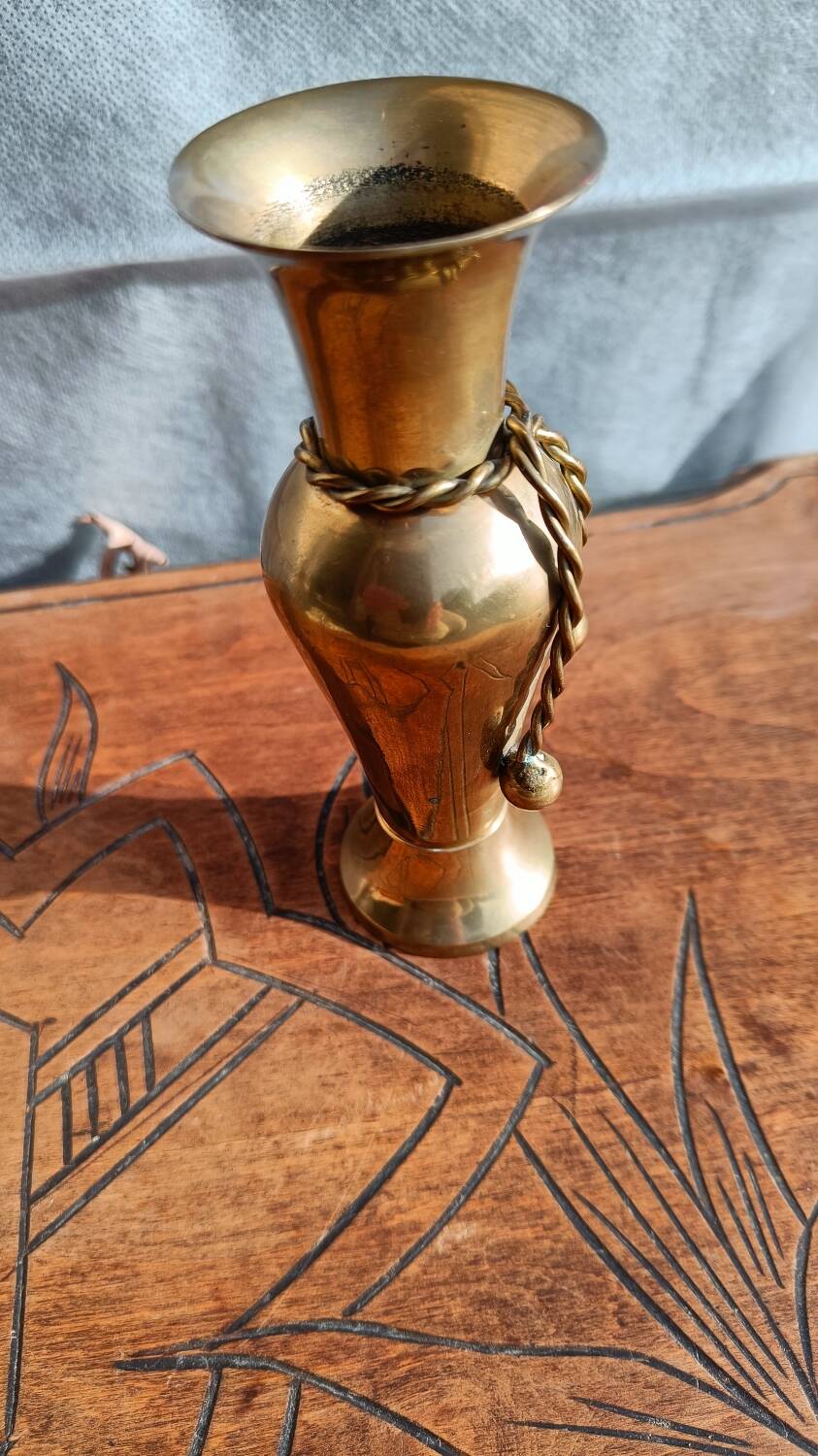 Vintage brass vase