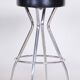 Tabouret de bar Bauhaus en chrome et cuir, années 1930