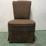 Brown fabric armchair