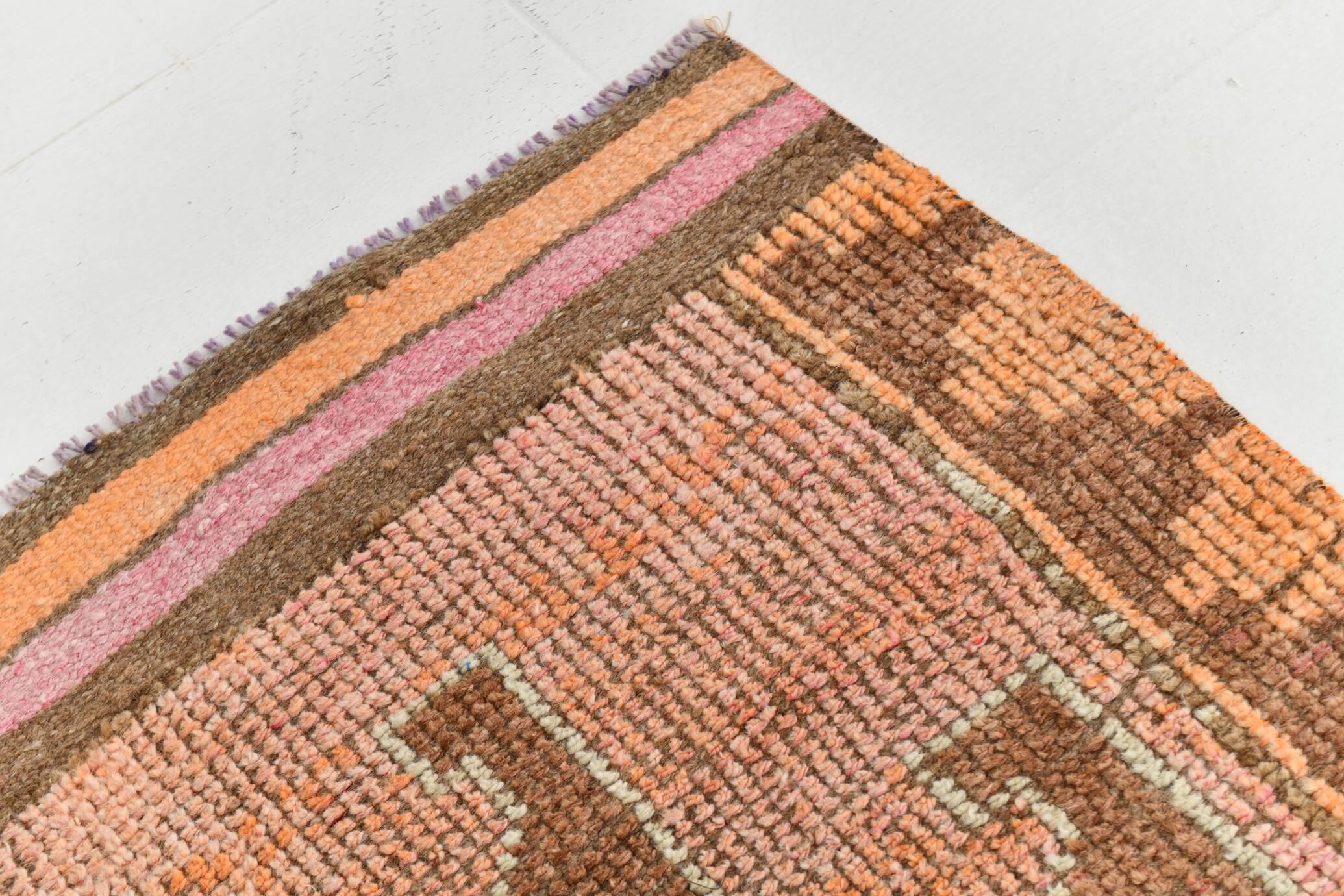 3x11 Colorful Turkish Vintage Runner Rug, 92x328Cm