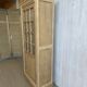 Antique display cabinet in oak and walnut, Louis XVI style.