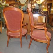 2 mahogany armchairs louis philippe