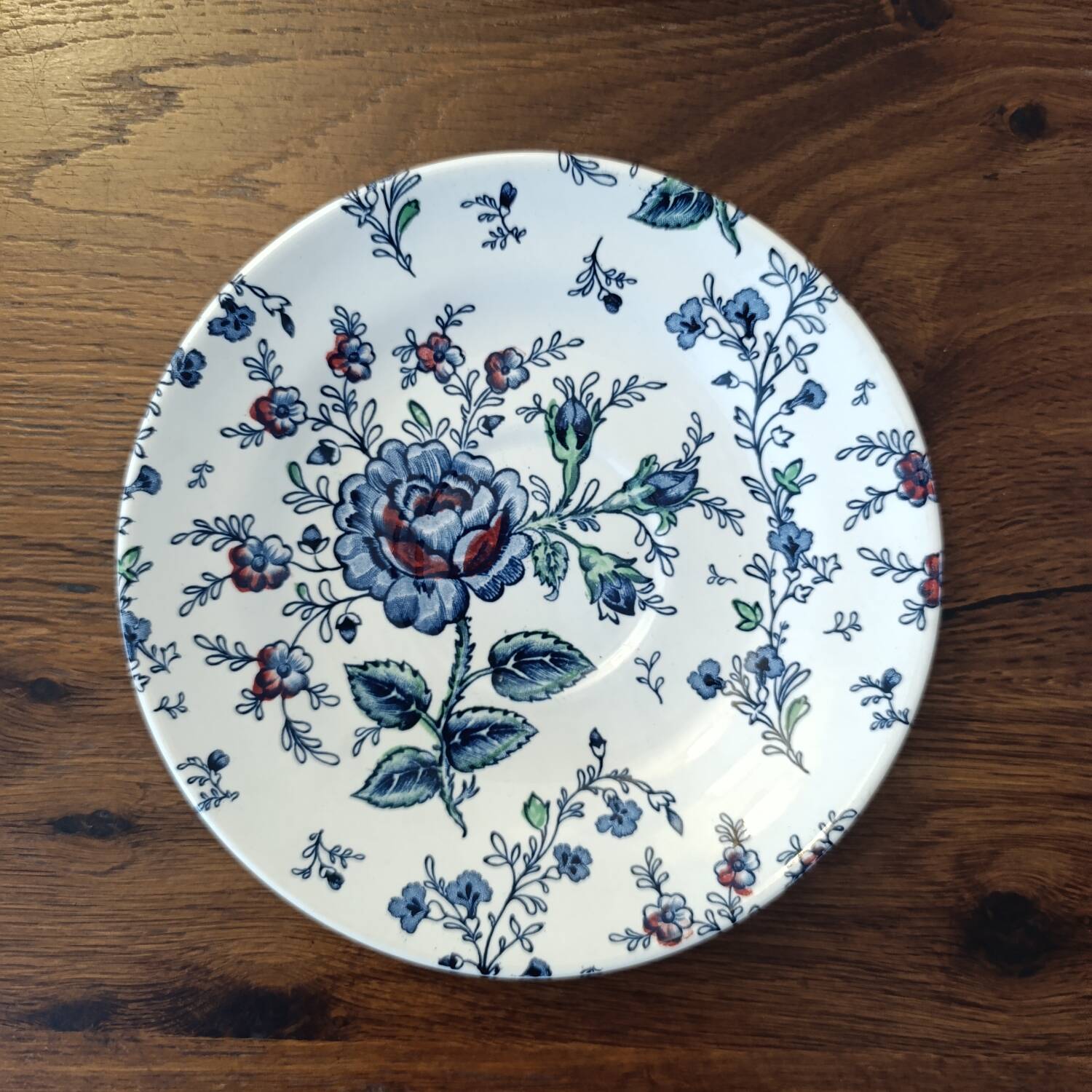 Johnson Brothers pink Chintz soup plate