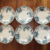 7 flat plates in Terre de Fer St Amand model Boule de Neige