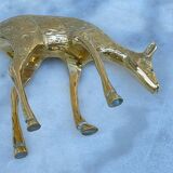 Vintage fawn solid brass animal