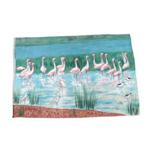 Tableau Flamands roses panneau