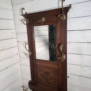 Antique coat rack in solid oak