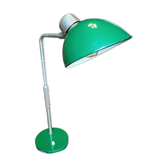 Lampe vintage en métal vert restaurée