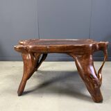 Large olive tree root chair set, 1960s