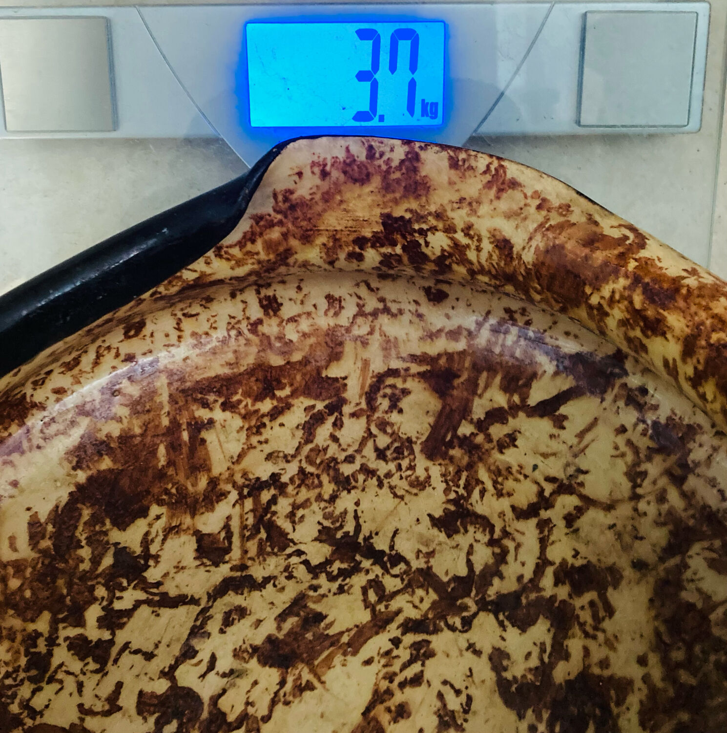 Cache pot, Napoleon III jardinière from the 19th century in barbotine and bronze.