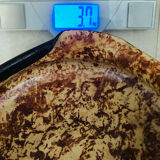 Cache pot, Napoleon III jardinière from the 19th century in barbotine and bronze.