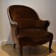 Fauteuil crapaud chocolat