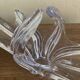 Vase / centrepiece in vintage sculptural crystal – organic star shape