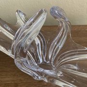 Vase / centrepiece in vintage sculptural crystal – organic star shape