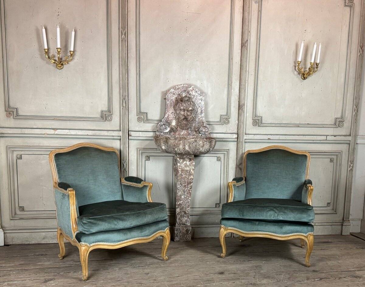 Paire De Bergères De Style Louis XV