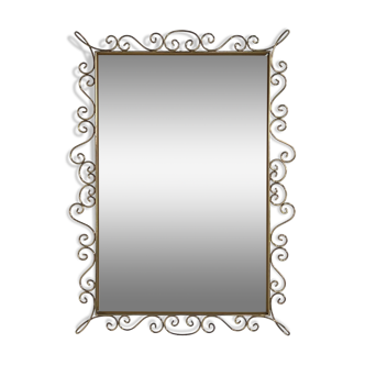 Rectangular mirror from the years brass outline