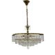 Vintage basket crystal chandelier Bakalowits & Söhne brass, Austria 1970s