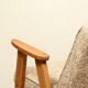 Vintage armchair brown granola oak wood design by Chierowski 366