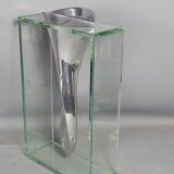 By Lisa Mori vase cast aluminum & glass flawless 34 cm