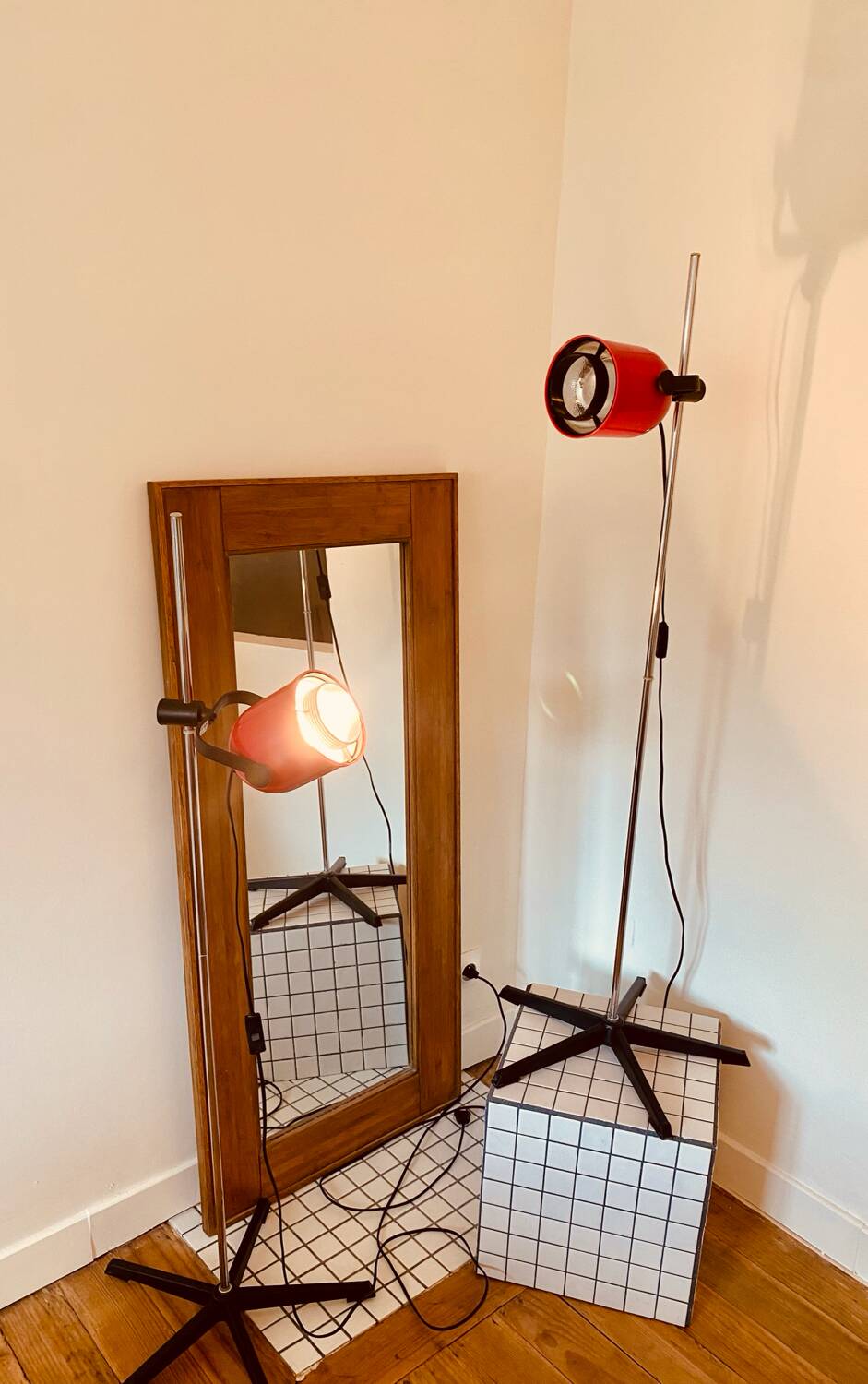 Pair of vintage floor lamps