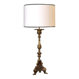 Lampe ancienne pique cierge