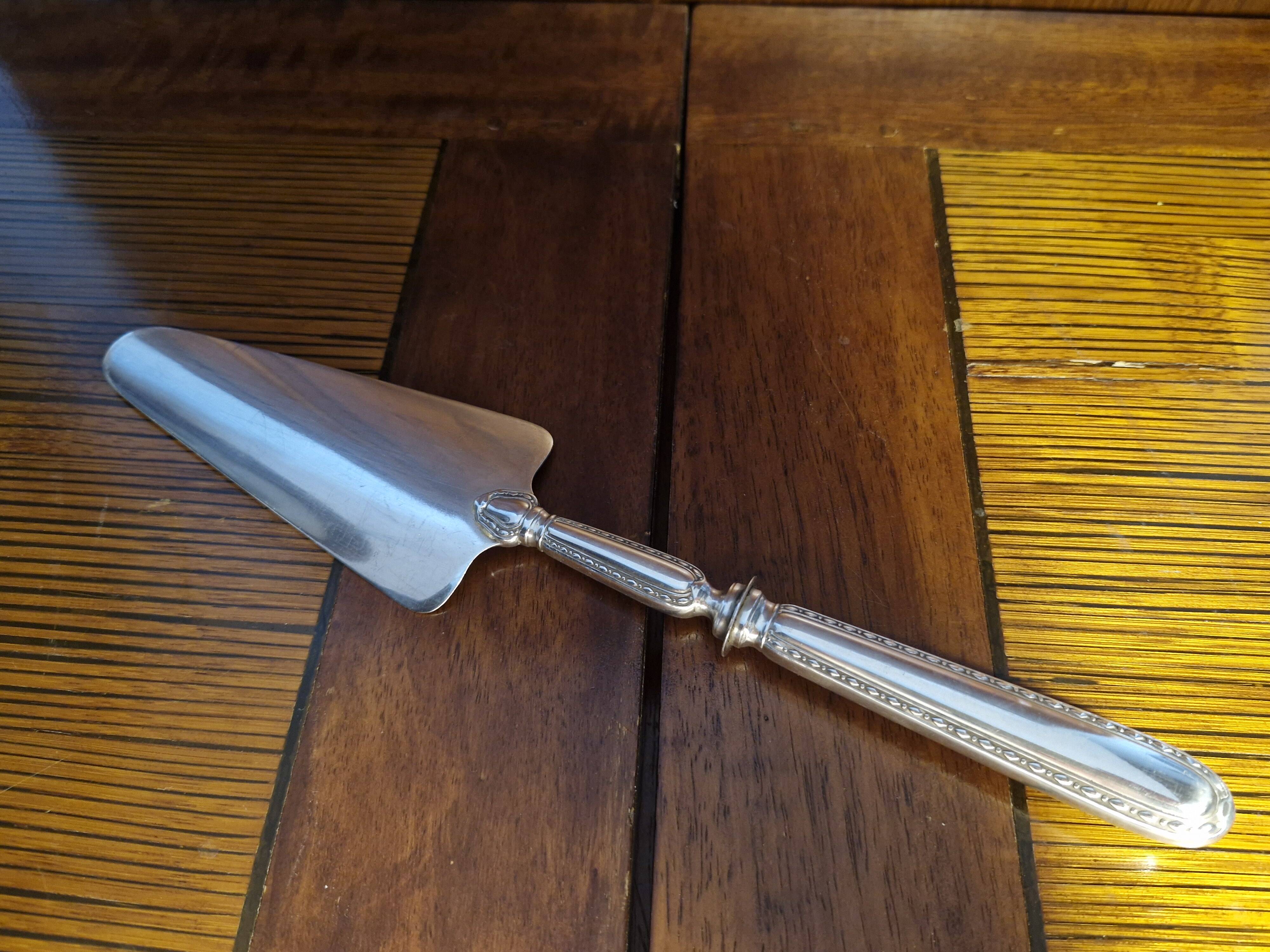 Old silver plated metal pie/cake server - Argental 2 hallmarks