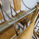 Unique set of mid-century style dining and lounge chairs – gilded, made between 1940-1948 by Flanders Industries Inc, Fort Smith, Arkansas