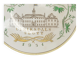 Swedish Grace Plates with Ulriksdal Palace in Yellow and Green by Gefle 1951