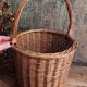 Vintage french cylindrical basket