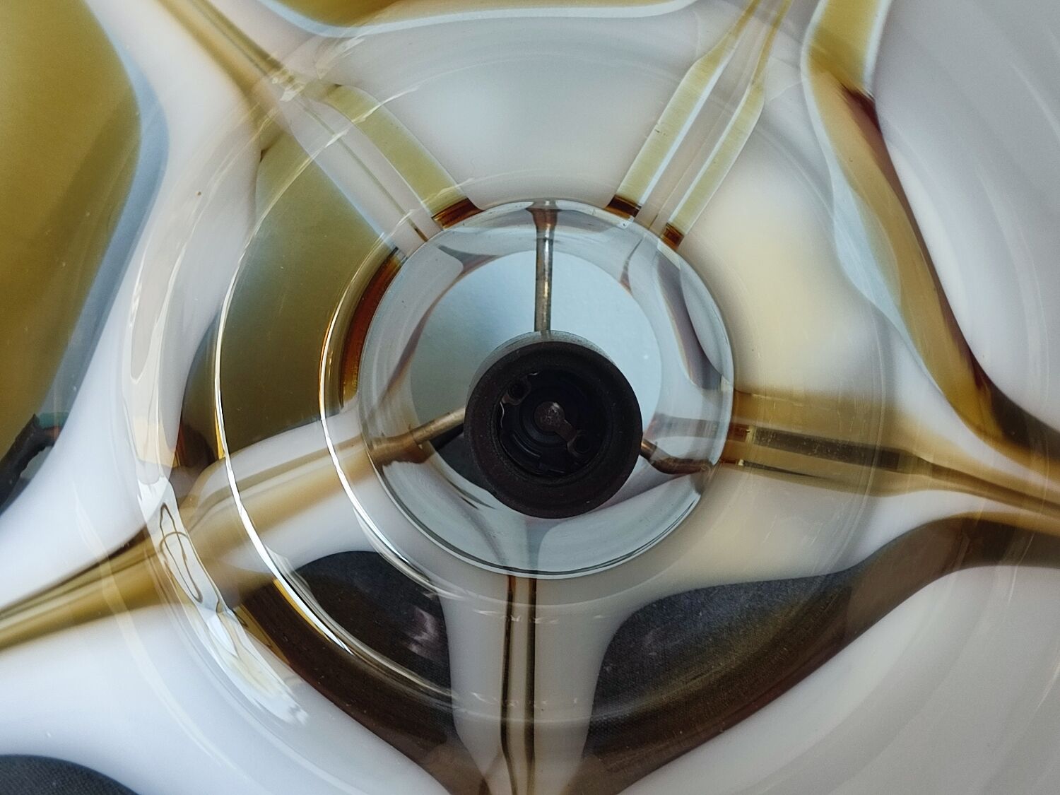 Vintage blown glass pendant lamp/chandelier