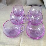 Service a punch sangria lait de poule en cristal, cristallin de bayel violet