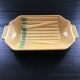 Asparagus dish in slipware