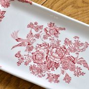 Plat à gâteau Staffordshire en faïence anglaise "Asiatic Pheasants"