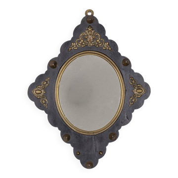 Miroir mural en bois et bronze, Italie