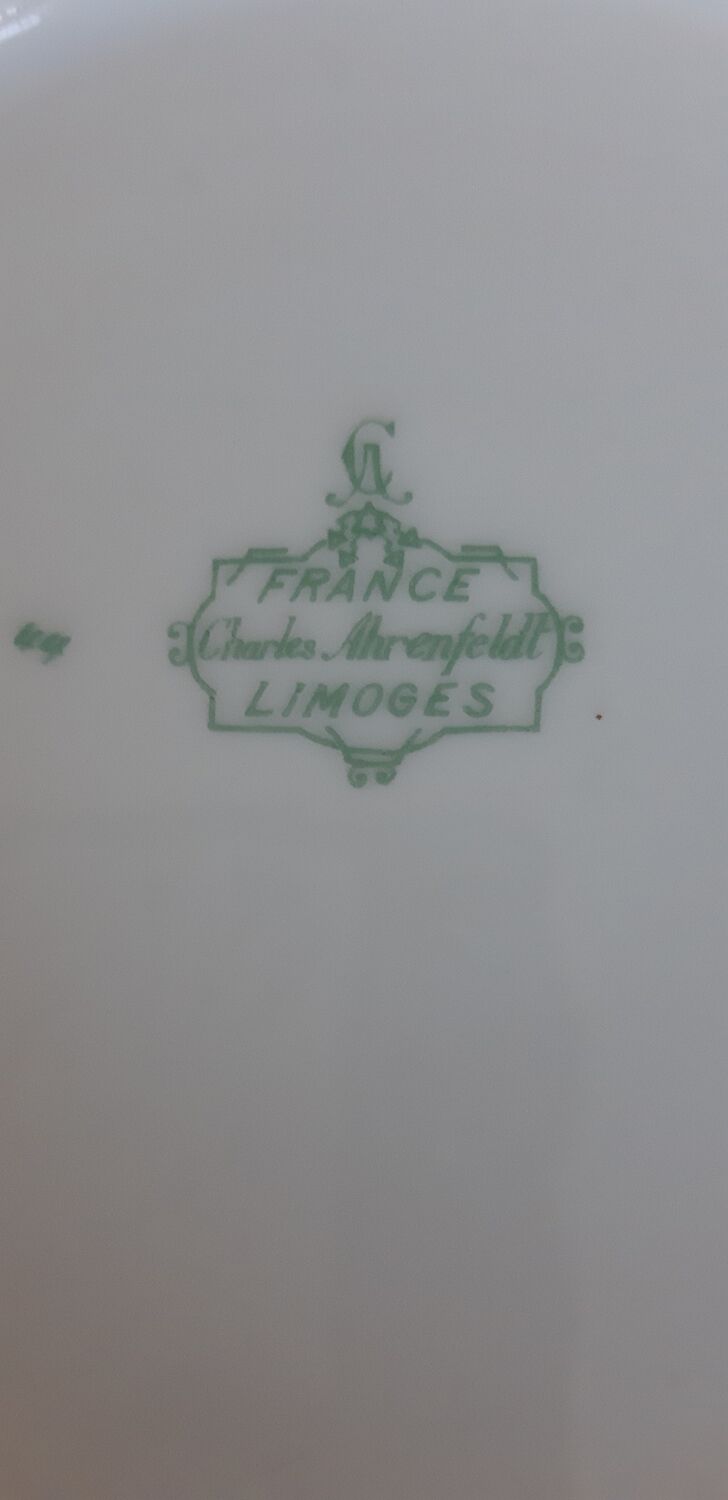 6 Limoges porcelain dessert plates by Charles Ahrenfeldt