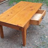 Table basse sapin patiné