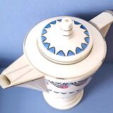 Limoges porcelain teapot with geometric décor