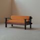 Architect's bench in solid wood, France, circa 1970.