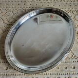 Small oval dish in silver-plated metal