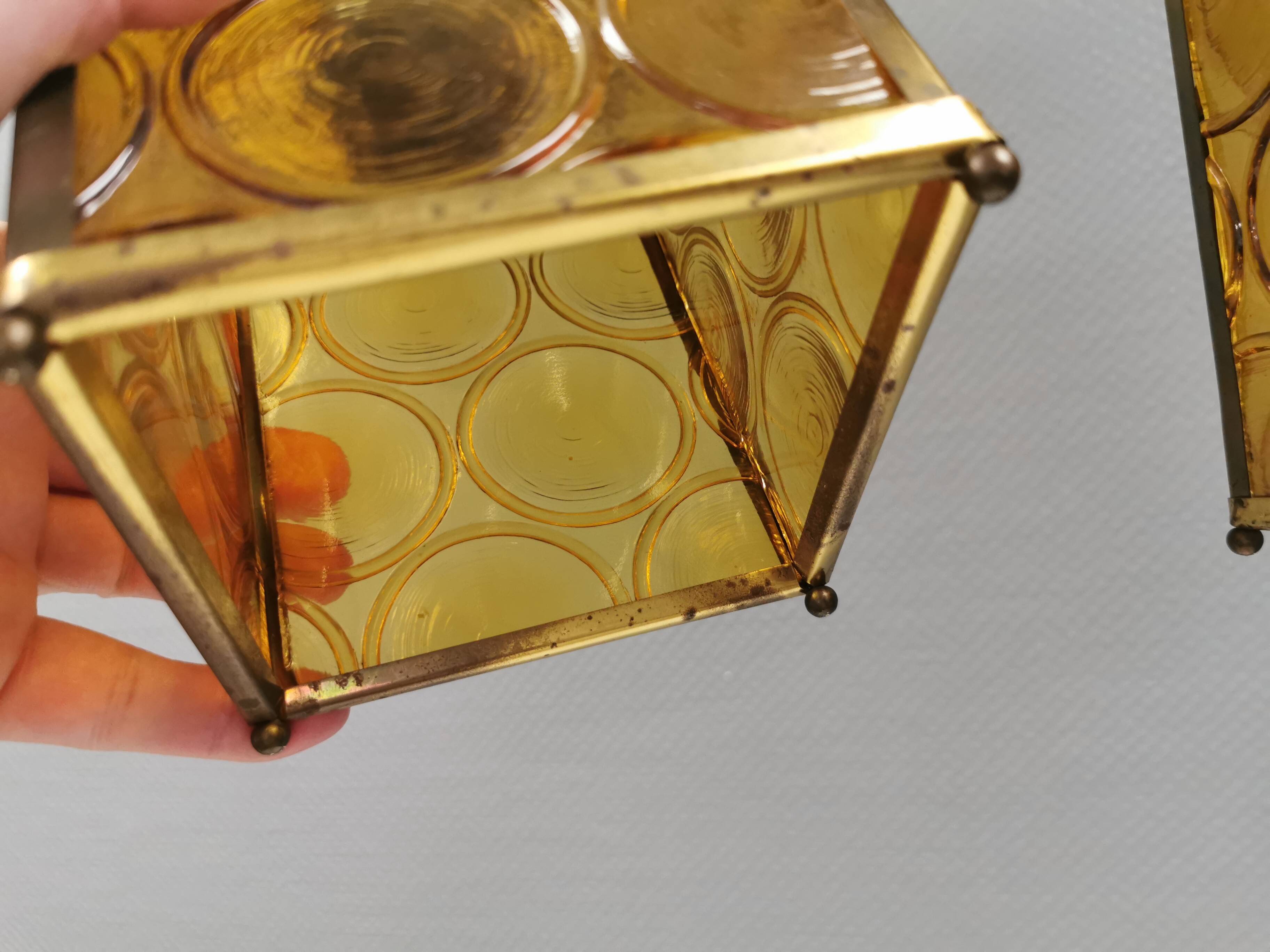Two lantern lamps from Fischer Leuchten, 1960s–70s.