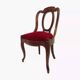 Antique empire style gondola chair