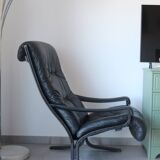 Siesta armchair Westnofa ingmar relling vintage black leather
