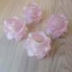 Lot de 4 tulipes roses art déco en pâte de verre